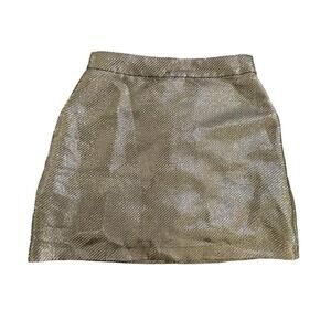 Size 6 Silver Metallic H&M  Mini Skirt Skort